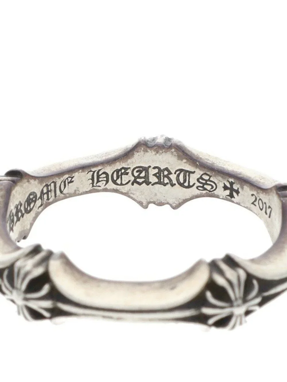 Chrome Hearts Plus and Bone Ring and Silver